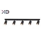 Lubinis šviestuvas (XD-IK265B) GU10 LED x5 JUODA+Aukso