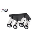 Lubinis šviestuvas (XD-IK274W) GU10 LED x4 BALTA+JUODA Kvadratinis