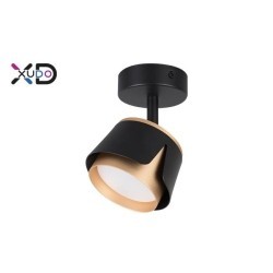 Sieninis - lubinis šviestuvas (XD-IK281B) GX53 LED x1 JUODA+Aukso