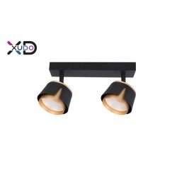 Sieninis - lubinis šviestuvas (XD-IK282B) GX53 LED x2 JUODA+Aukso