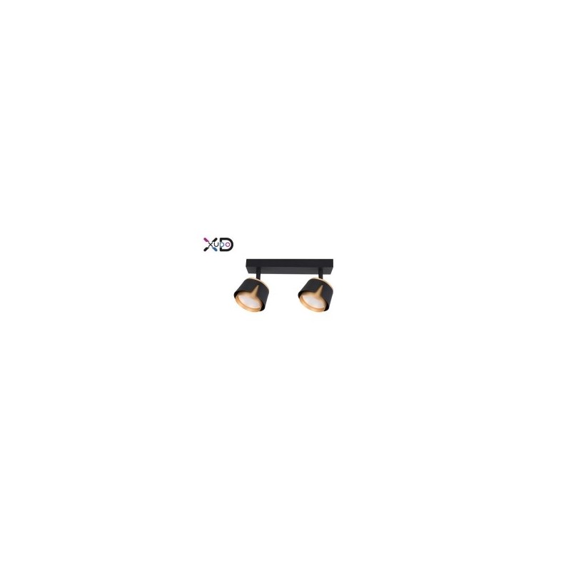 Sieninis - lubinis šviestuvas (XD-IK282B) GX53 LED x2 JUODA+Aukso