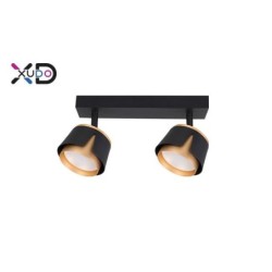 Sieninis - lubinis šviestuvas (XD-IK282B) GX53 LED x2 JUODA+Aukso