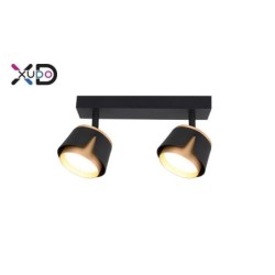 Sieninis - lubinis šviestuvas (XD-IK282B) GX53 LED x2 JUODA+Aukso