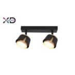 Sieninis - lubinis šviestuvas (XD-IK282B) GX53 LED x2 JUODA+Aukso
