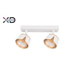 Sieninis - lubinis šviestuvas (XD-IK282W) GX53 LED x2 BALTA+Aukso