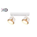 Sieninis - lubinis šviestuvas (XD-IK282W) GX53 LED x2 BALTA+Aukso