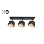 Sieninis - lubinis šviestuvas (XD-IK283B) GX53 LED x3 JUODA+Aukso
