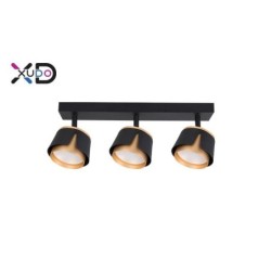 Sieninis - lubinis šviestuvas (XD-IK283B) GX53 LED x3 JUODA+Aukso