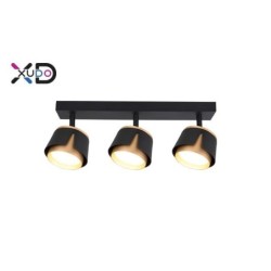 Sieninis - lubinis šviestuvas (XD-IK283B) GX53 LED x3 JUODA+Aukso