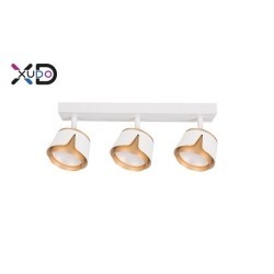 Sieninis - lubinis šviestuvas (XD-IK283W) GX53 LED x3 BALTA+Aukso