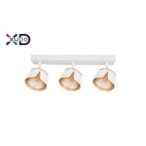 Sieninis - lubinis šviestuvas (XD-IK283W) GX53 LED x3 BALTA+Aukso