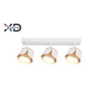 Sieninis - lubinis šviestuvas (XD-IK283W) GX53 LED x3 BALTA+Aukso