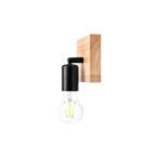 Sieninis šviestuvas E27 LED Eos Reguliuojamas x1 JUODA + Atsparus vandeniui