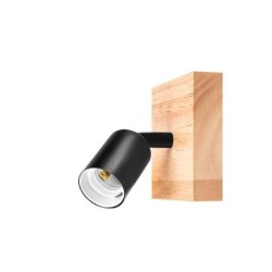 Sieninis šviestuvas E27 LED Eos Reguliuojamas x1 JUODA + Atsparus vandeniui