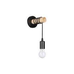 Sieninis šviestuvas E27 LED Eos x1 JUODA + Atsparus vandeniui