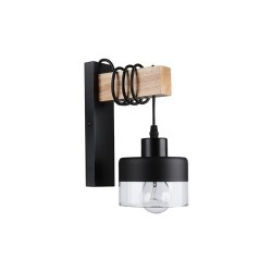 Sieninis šviestuvas E27 LED Stark x1 JUODA + Atsparus vandeniui