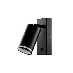 Sieninis šviestuvas skirtas skaitymui GU10 Ring 55mm JUODA