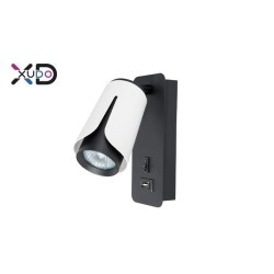 Sieninis šviestuvas (XD-IK270W) skirtas skaitymui GU10 BALTA+JUODA
