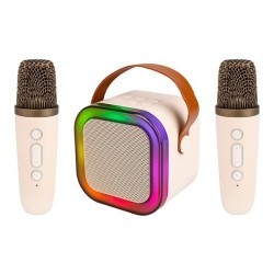 Nešiojamas Bluetooth karaoke garsiakalbis – 2 mikrofonai