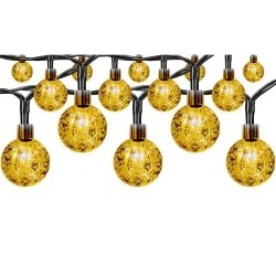 Girlianda LED maitinama saulės energija 20 485cm Apvalus