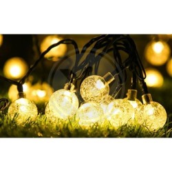 Girlianda LED maitinama saulės energija 20 485cm Apvalus