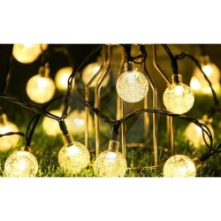Girlianda LED maitinama saulės energija 20 485cm Apvalus