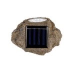 Dekoratyvinis akmeninis LED šviestuvas maitinamas saulės energija 14,5cm