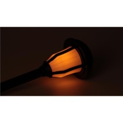 Sodo šviestuvas LED maitinamas saulės energija Deglo formos 40cm