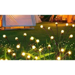 Įsmeigiamas lauko šviestuvas Saulės energija įkraunamas LED x8 73cm