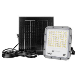Prožektorius LED SMD Saulės energija įkraunamas Miki 100W Nuotolinio valdymo pultelis 4500K