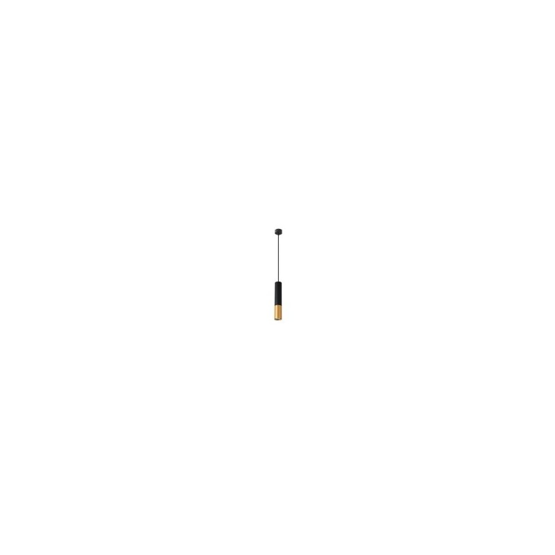 Pakabinamas šviestuvas Keon GU10 x1 Su laidu JUODA + Aukso