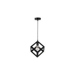 Pakabinamas šviestuvas LED E27 Cube x1 JUODA