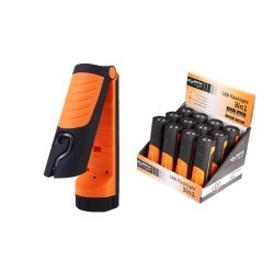 Nešiojamas žibintuvėlis LED 3W1 3W COB + 1W 3xAAA