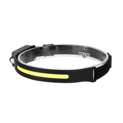 Nešiojamas žibintuvėlis LED 3W COB + 1W su jutikliu ir akumuliatoriumi