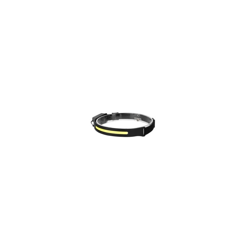Nešiojamas žibintuvėlis LED 3W COB + 1W su jutikliu ir akumuliatoriumi