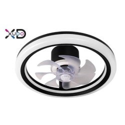 Lubinis šviestuvas (XD-LL100RB) LED su integruotu ventiliatoriumi 3CCT 45W JUODA
