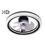 Lubinis šviestuvas (XD-LL100RB) LED su integruotu ventiliatoriumi 3CCT 45W JUODA