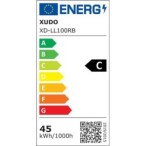 Lubinis šviestuvas (XD-LL100RB) LED su integruotu ventiliatoriumi 3CCT 45W JUODA