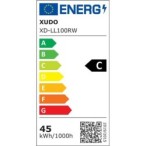 Lubinis šviestuvas (XD-LL100RW) LED su integruotu ventiliatoriumi 3CCT 45W BALTA