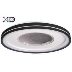 Lubinis šviestuvas (XD-LL225RB) LED 3CCT 68W 48cm JUODA Nuotolinio valdymo pultelis