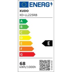 Lubinis šviestuvas (XD-LL225RB) LED 3CCT 68W 48cm JUODA Nuotolinio valdymo pultelis