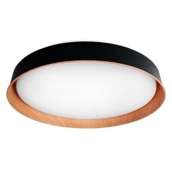Lubinis šviestuvas (XD-LL244RW) LED 3CCT 54W JUODA+Medis Nuotolinio valdymo pultelis