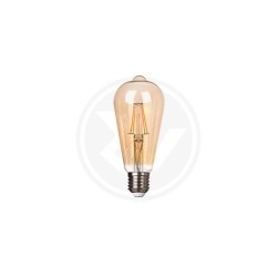 LED lemputė E27 Filamentinė Vita ST64 2200K 6W Gintaro