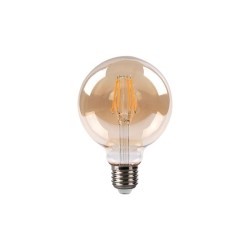 LED lemputė E27 Filamentinė 3 lygių šviesos intensyvumo valdymas G125 2700K 6W Gintaro