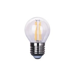 LED lemputė E27 Filamentinė 3 lygių šviesos intensyvumo valdymas G45 2700K 4W Skaidri
