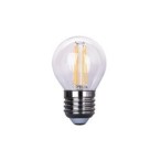 LED lemputė E27 Filamentinė 3 lygių šviesos intensyvumo valdymas G45 2700K 4W Skaidri