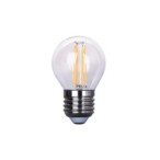 LED lemputė E27 Filamentinė 3 lygių šviesos intensyvumo valdymas G45 2700K 4W Skaidri