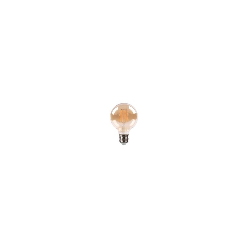 LED lemputė E27 Filamentinė 3 lygių šviesos intensyvumo valdymas G80 2700K 6W Gintaro