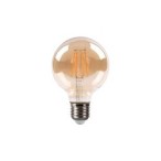 LED lemputė E27 Filamentinė 3 lygių šviesos intensyvumo valdymas G80 2700K 6W Gintaro