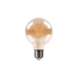LED lemputė E27 Filamentinė 3 lygių šviesos intensyvumo valdymas G80 2700K 6W Gintaro